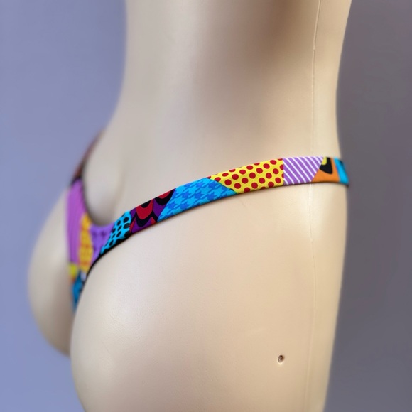 Colorful Patchwork Bikini Bottom - Picture 2 of 9